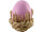 oeuf en nid de raphia grand rose Ø 20cm x h 22cm