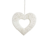 Herz "Paper Rope" Kontur weiss 34 x 34cm