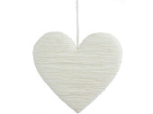 Herz "Paper Rope" voll weiss 37 x 37cm