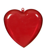 Herz Acryl rot/transparent 14x14x5cm 2tlg. zum Füllen