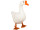 Gans mit Federn Kopf oben weiss, 28 x 11 x H 26cm
