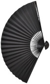 Fächer Silk schwarz uni 97cm hochwertig Bambus mit...