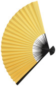 Fächer Silk gelb uni 97cm hochwertig Bambus mit...
