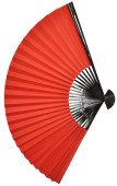 Fächer Silk rot uni 97cm hochwertig Bambus mit...