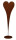 Herz lang a. Platte rosteff. H 110 x 34cm Metall