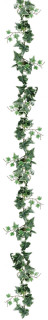 Efeugirlande grosse Blätter L 160cm, Blätter 5 - 10cm grün-weiss