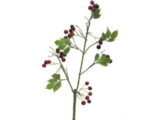 Kirschenzweig 97cm grün/rot