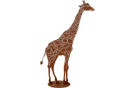 Giraffe Rosteffekt Metall 150cm hoch mit Standfuss