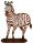 Zebra Rosteffekt Metall 100cm hoch x 64cm auf Platte
