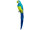 Papagei sitzend blau 70cm mit Federn