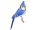 Vogel Exotic stehend 16cm blau-weiss,2 Motive gemischt, Preis pro Stück