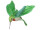 Vogel Kolibri fliegend 12 St 8 x 12 cm, je 4 St. grün, rot und blau
