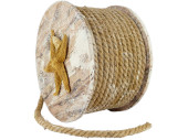 Tau auf Rolle natur-washed 23 x 15cm mit Seestern...