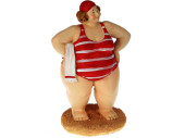 Badenixe Berta Polyresin stehend, rot-weiss, 10,8 x 8 x H...