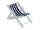 Liegestuhl klein blau-weiss Holz/Stoff, 16 x 9cm 2-fach verstellbar