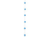 Kugelkette Glassplitter 6-tl blau, Ø 5 x 120cm