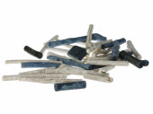 Treibholzstücke im Netz blau-weiss, 6 - 13cm, 250g