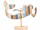 Meerjungfrau Wood H 27cm 28 x 4,5cm, 15mm,natur-blau, auf Standfuss