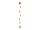 Muschelgirlande Calico Clam natur-rot, L 200cm