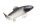 Forelle gebogen grau/weiss 19 x 12 x 9cm
