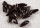 Muscheln schwarz 24er Set 2 Grössen: 9 x 4 x 2,5 cm + 6,5 x 3 x 2 cm  PVC