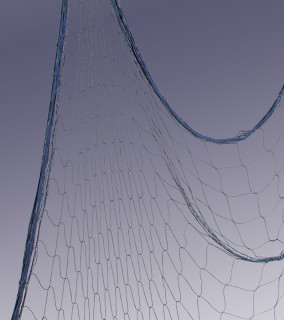 Fischernetz blau 200 x 400cm Maschen 6 x 6cm
