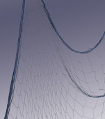 Fischernetz blau 200 x 400cm Maschen 6 x 6cm