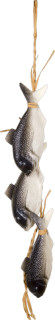 Fischgirlande mit Bast 3-tlg 70cm lang, Fische 22 x 9cm