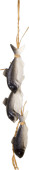 Fischgirlande mit Bast 3-tlg 70cm lang, Fische 22 x 9cm