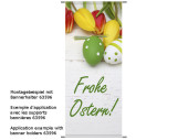 Textilbanner Eier/Tulpen "Frohe Ostern" 75 x 180cm
