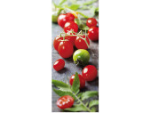 Textilbanner Tomatoes grün/rot 75x180cm Schlauchnaht...