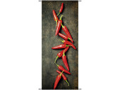 Textilbanner Chili scharf schw./rot 75x180cm Schlauchnaht oben+unten