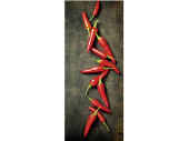 Textilbanner Chili scharf schw./rot 75x180cm Schlauchnaht...