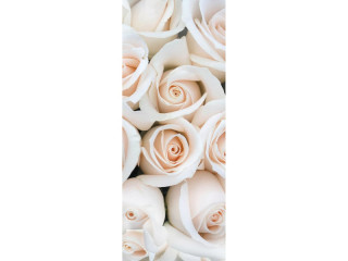 Textilbanner Rosen rosa 75x180cm "Rosalia" Schlauchnaht oben+unten