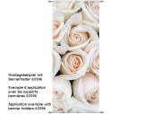 Textilbanner Rosen rosa 75x180cm "Rosalia" Schlauchnaht oben+unten