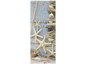 Textilbanner Seesterne/Netz blau-weiss 75x180cm...
