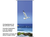 Textilbanner Möwe fliegend blau/weiss 75x180cm Schlauchnaht oben+unten