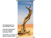 Textilbanner Baum in Wüste 75x180cm...