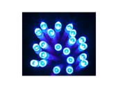Batterie-Lichterkette 20 LED blau, opt. Blinkmodus Kabel...