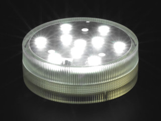 ExPad "eventlight", blanc froid, télécommande incluse, Ø 7cm, h 2,5cm