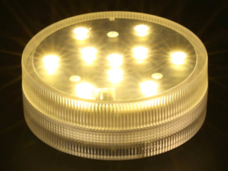 ExPad "Eventlight", warm-weiss, inkl. Fernbedienung, Ø 7cm, H 2,5cm
