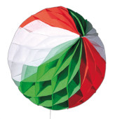 Wabenball grün/weiss/rot Ø 40cm, Papier