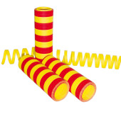Luftschlangen rot/gelb 4m lang x 7mm 20 Rl./Pack schwer...