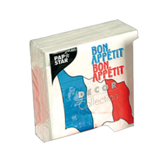 Servietten Frankreich 33 x 33cm 50 Stk./Pack