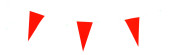Wimpelkette rot/weiss 10m lang 20tlg.20 x 30cm PVC