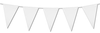 Wimpelkette uni XL Folie 10m weiss