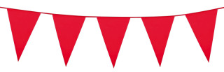 Wimpelkette uni XL Folie 10m rot