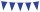 Wimpelkette uni XL Folie 10m blau