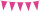 Wimpelkette uni XL Folie 10m pink