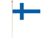 Flagge Stoff Finnland 30 x 45cm, an Holzstab 60cm